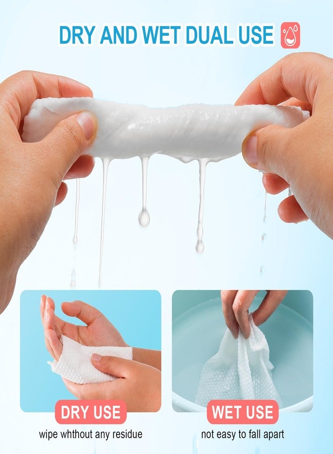 VinTS Hanging Cotton Face Towel Disposable, 300 Counts Face Towel Washcloth Facial Cleansing for Makeup Wipes,Wet Dry Dual Use, Ultra Soft Cotton Facial Wipes for Skincare, Facial Cleansing,1 Pack - Image 5